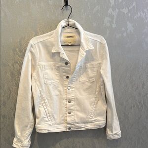 L'AGENCE White Jean Jacket Classic Style